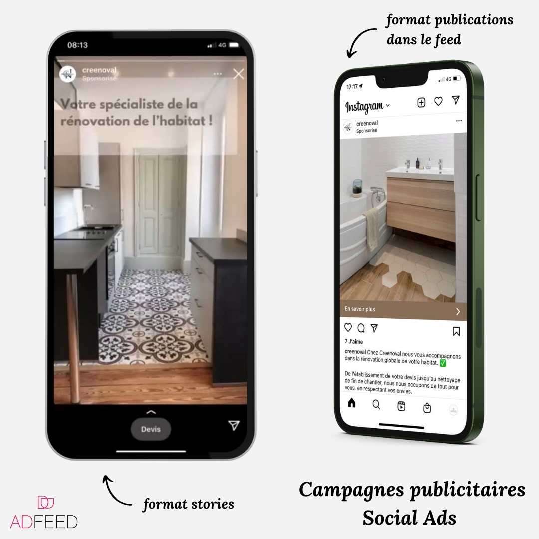 Campagne Social Ads sur Facebook et Instagram pour Creenoval, Entreprise sur Valence