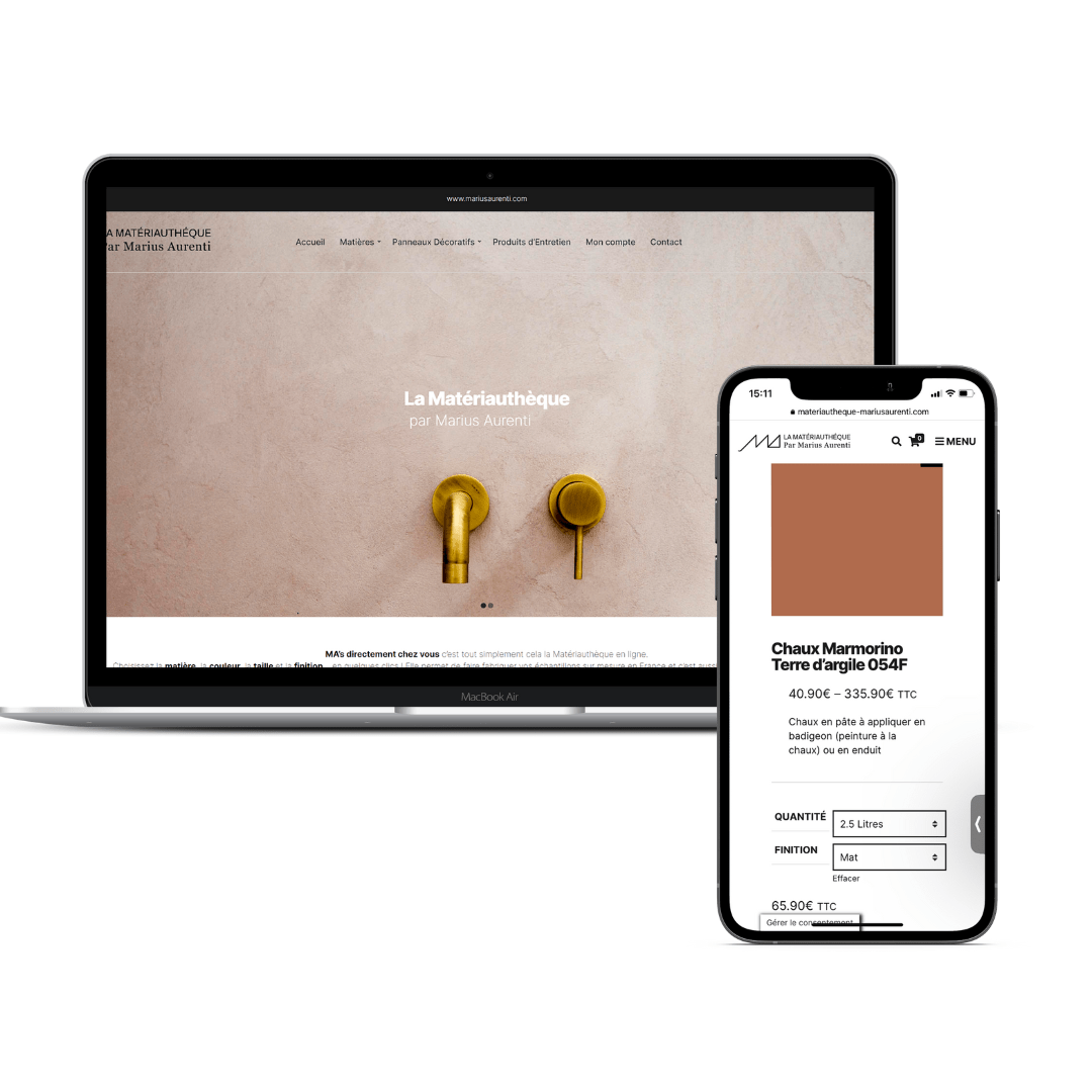 Création d'un site e-commerce pour notre client Marius Aurenti