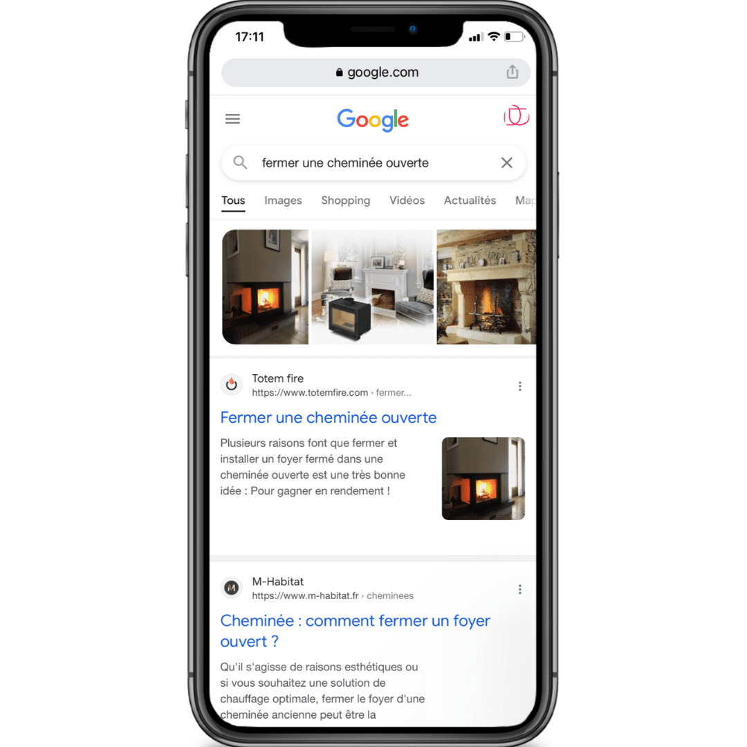 Optimisation du référencement naturel SEO du site TOTEM, fabriquant de foyer de cheminée