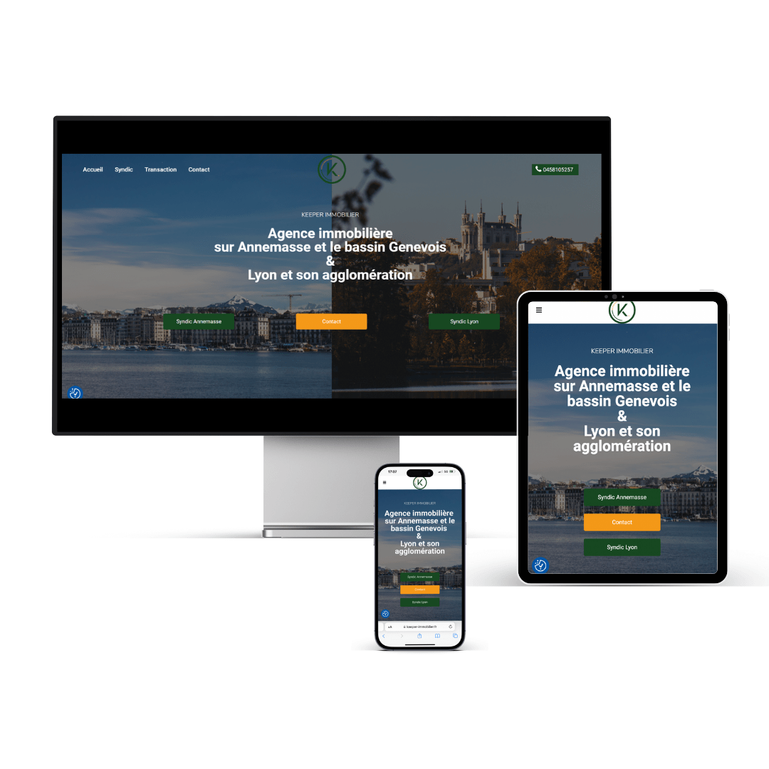Cas client - KEEPER IMMOBILIER, création du site internet