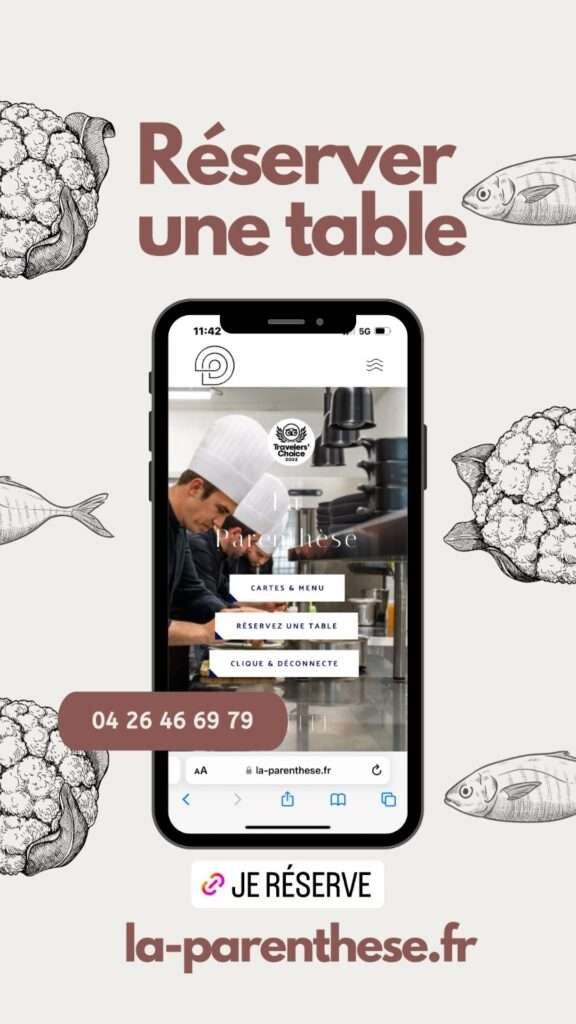 Story réservez votre table - cas client La Parenthèse