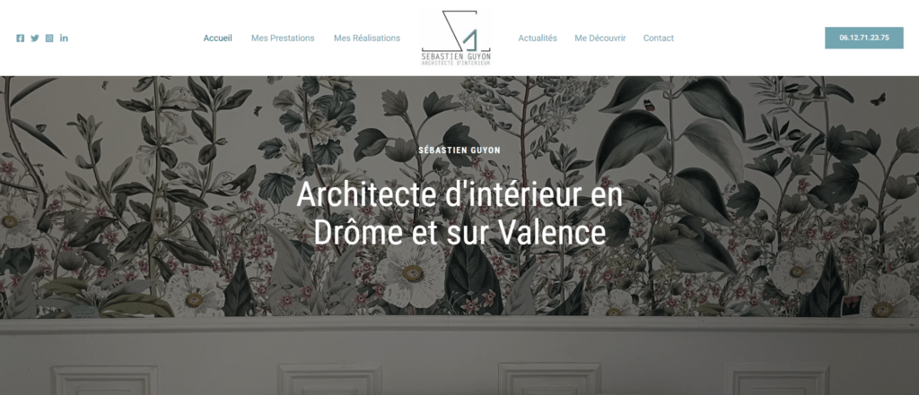 Site web pour architecte Sebastien guyon